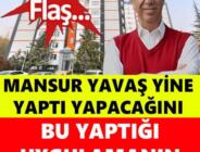 Mansur Yavaş’tan Yaptığı Yeni Uygulama